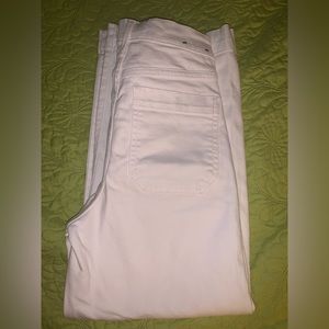 High-Rise White Jeans